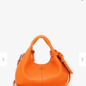 Ganni Vibrant Orange Hobo Bag